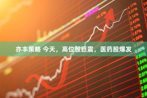 亦丰策略 今天，高位股巨震，医药股爆发