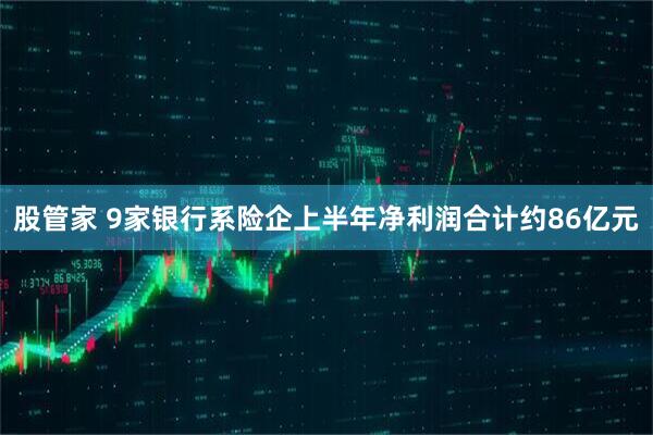 股管家 9家银行系险企上半年净利润合计约86亿元